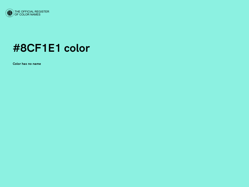 #8CF1E1 color image