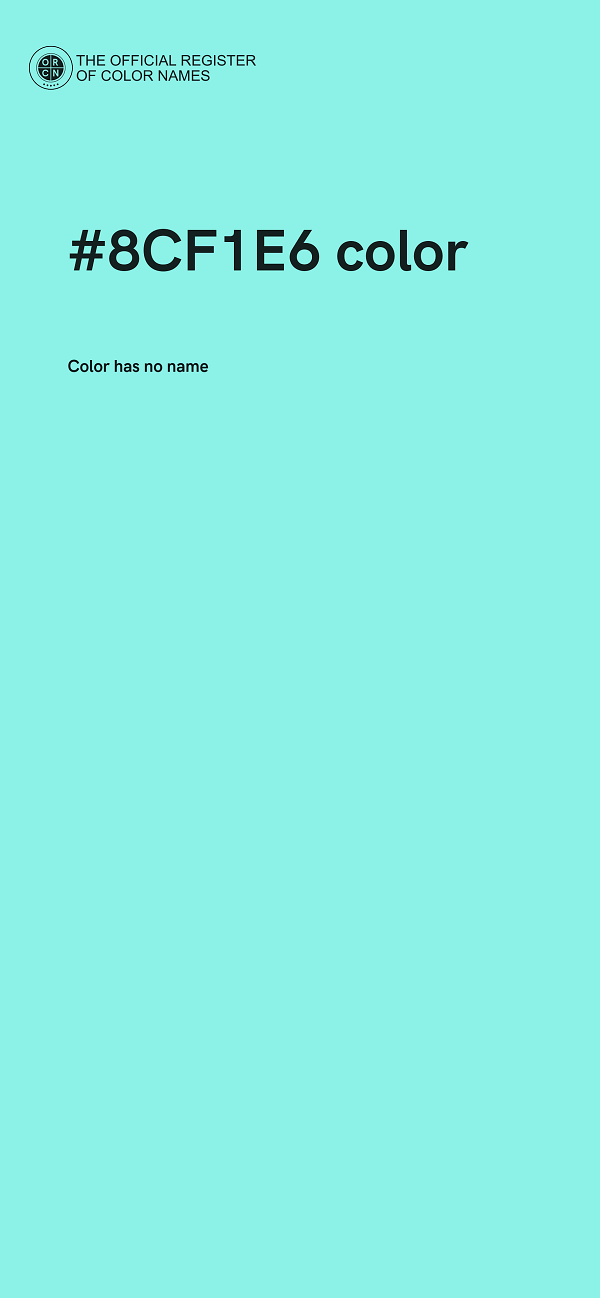 #8CF1E6 color image