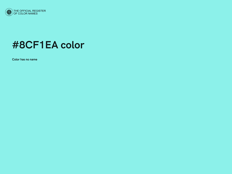 #8CF1EA color image