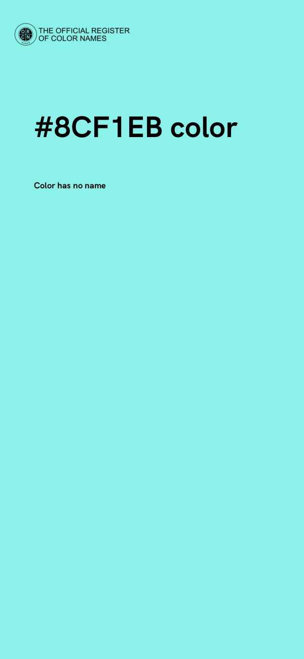#8CF1EB color image