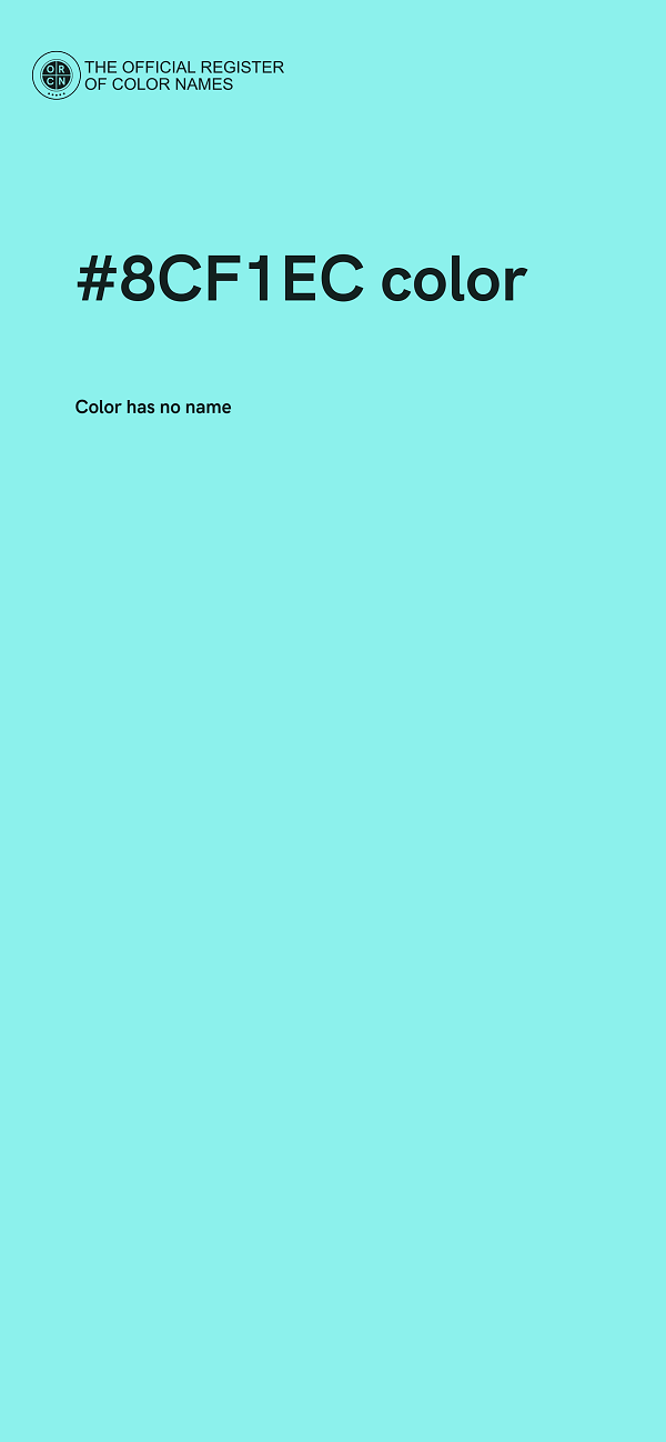#8CF1EC color image