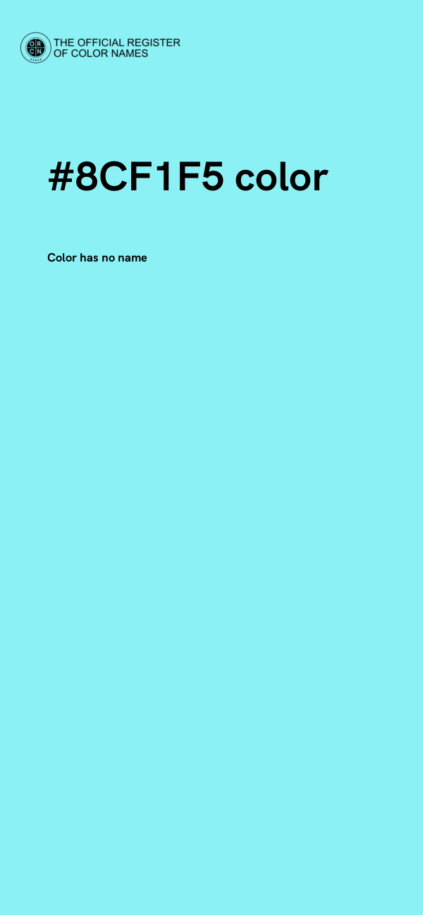 #8CF1F5 color image