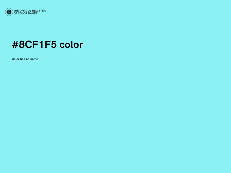 #8CF1F5 color image