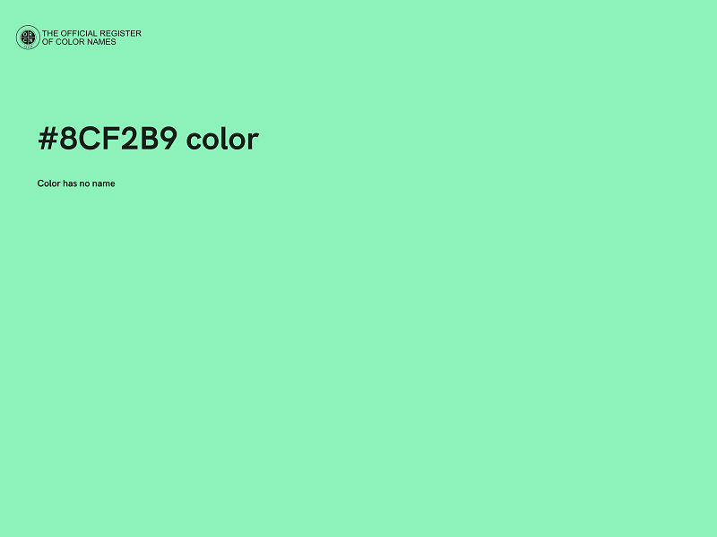 #8CF2B9 color image