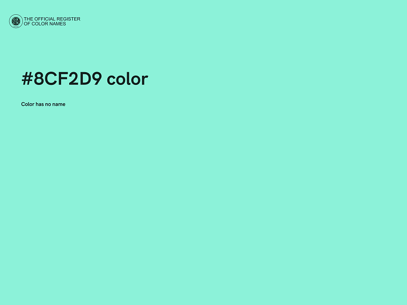 #8CF2D9 color image