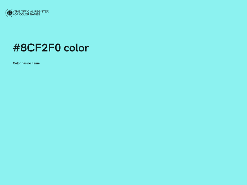 #8CF2F0 color image