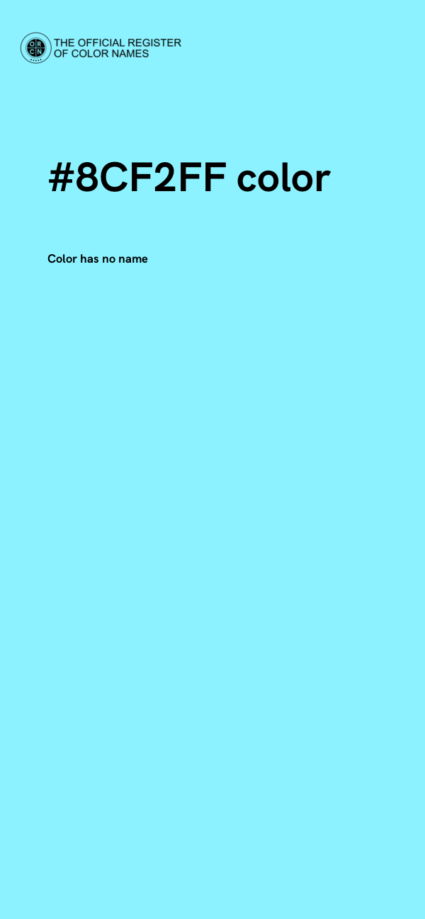 #8CF2FF color image