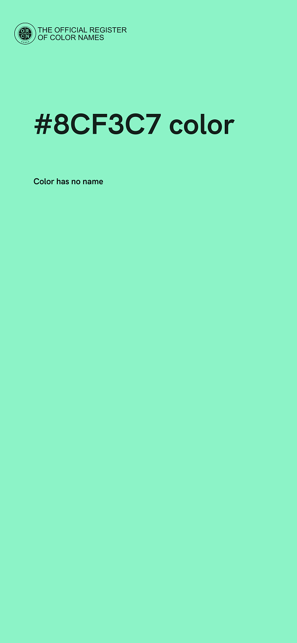 #8CF3C7 color image