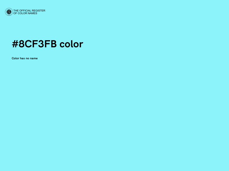 #8CF3FB color image