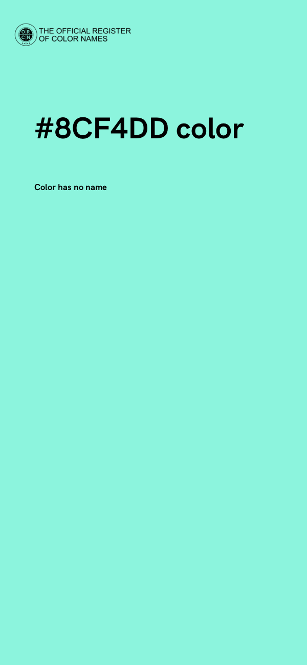 #8CF4DD color image