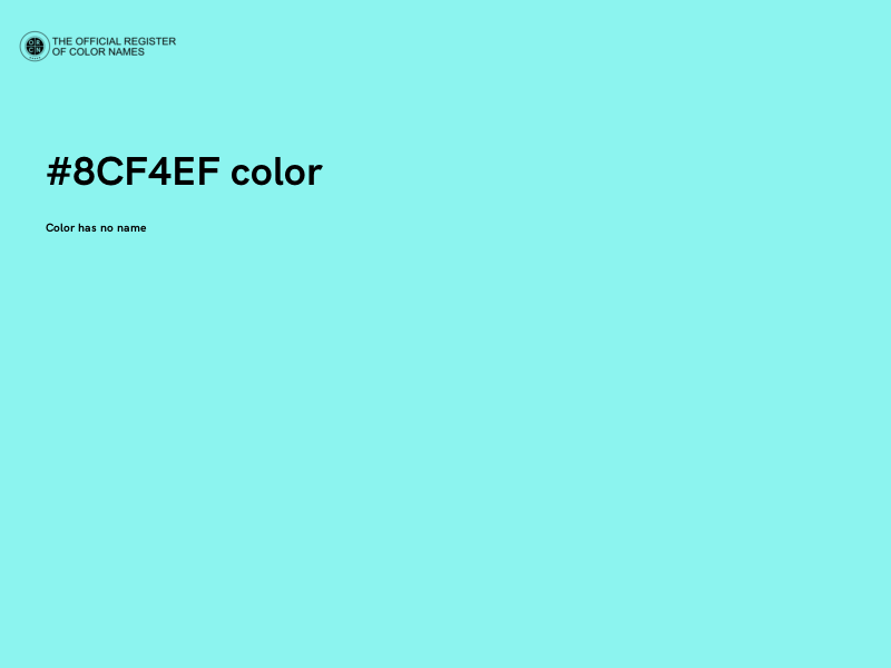 #8CF4EF color image