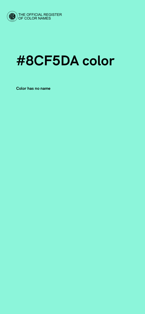#8CF5DA color image