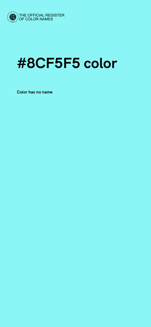 #8CF5F5 color image
