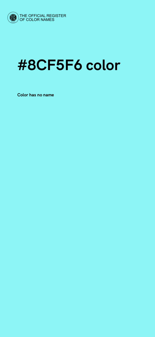 #8CF5F6 color image