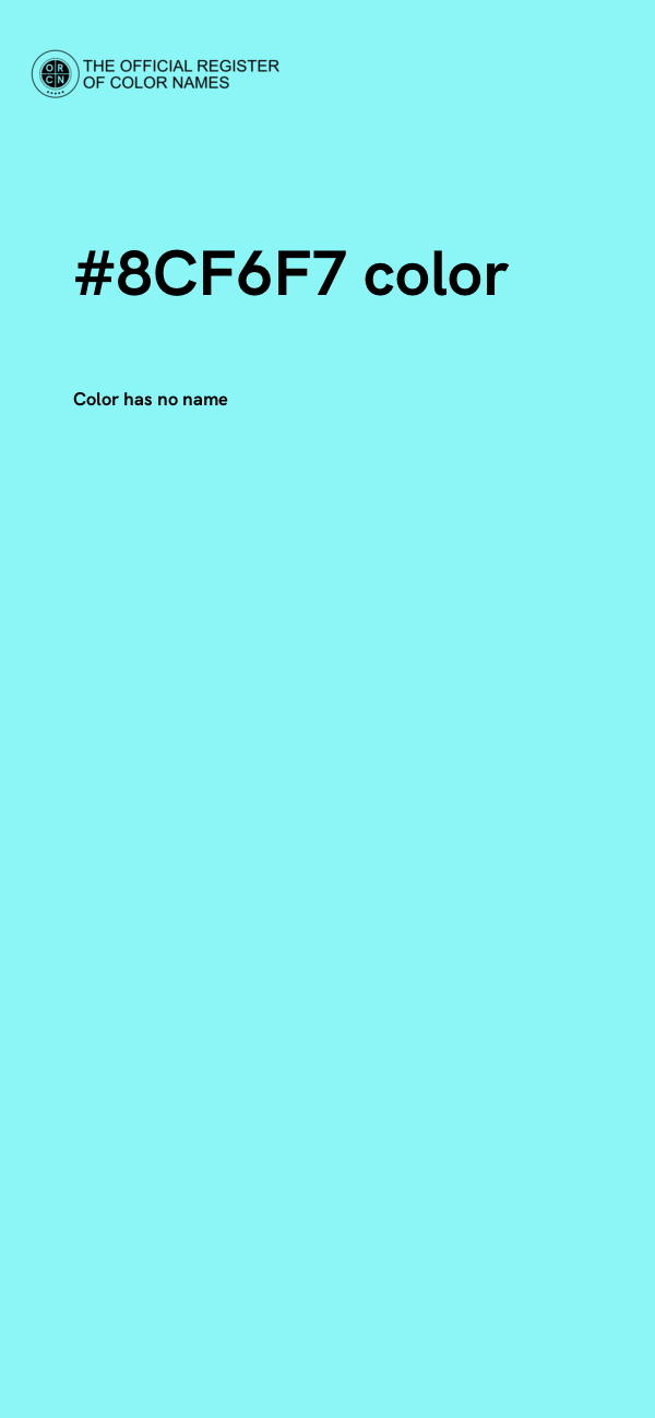 #8CF6F7 color image