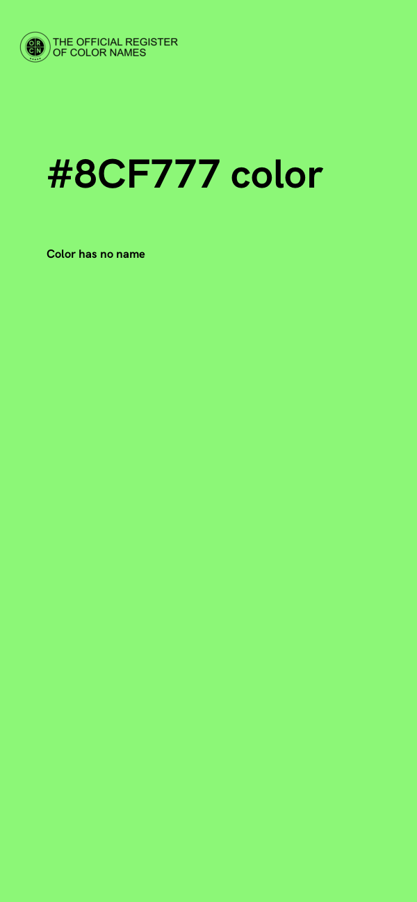 #8CF777 color image