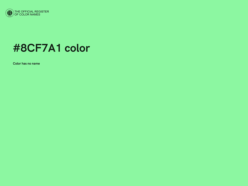 #8CF7A1 color image
