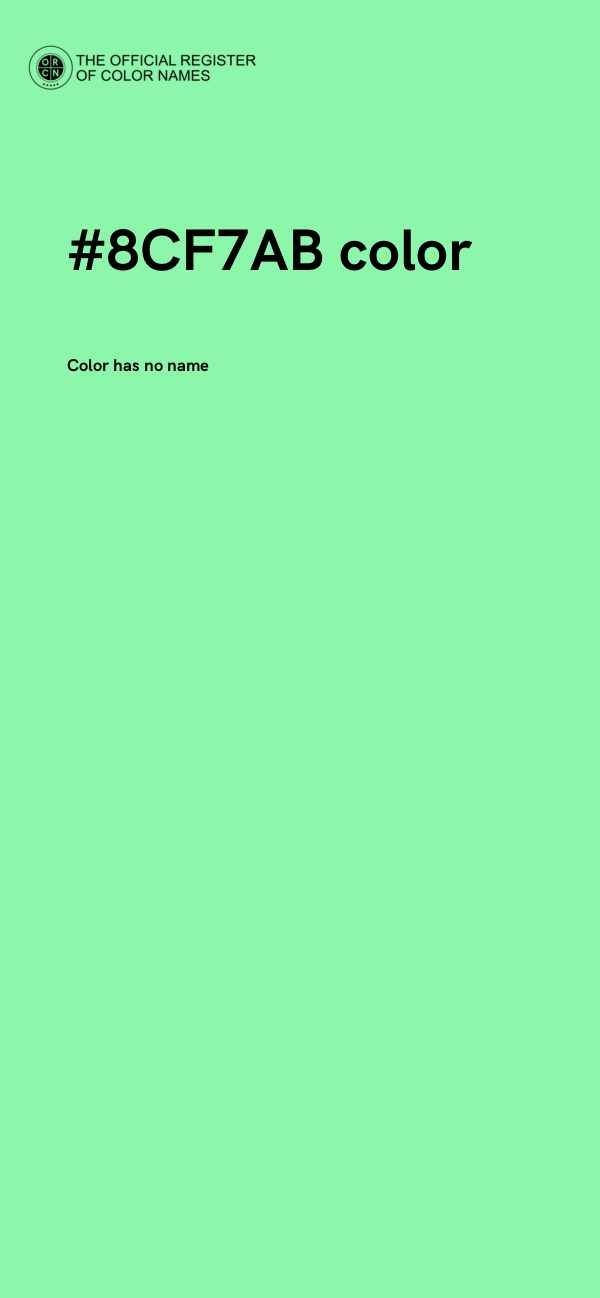 #8CF7AB color image