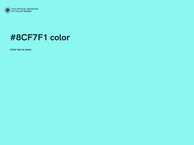 #8CF7F1 color image