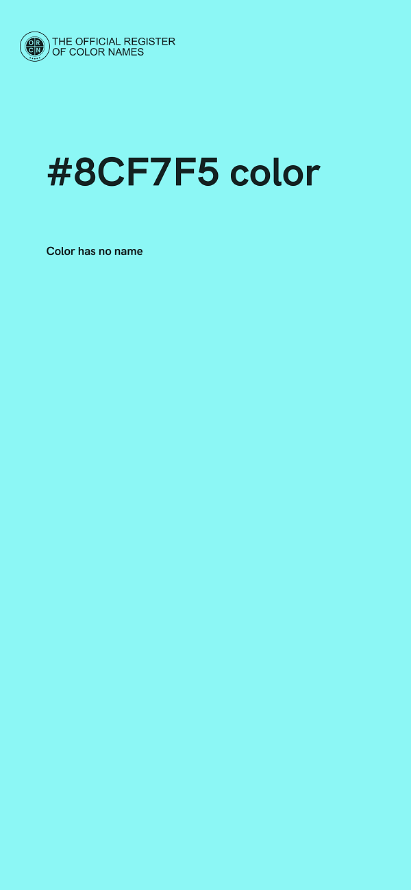 #8CF7F5 color image