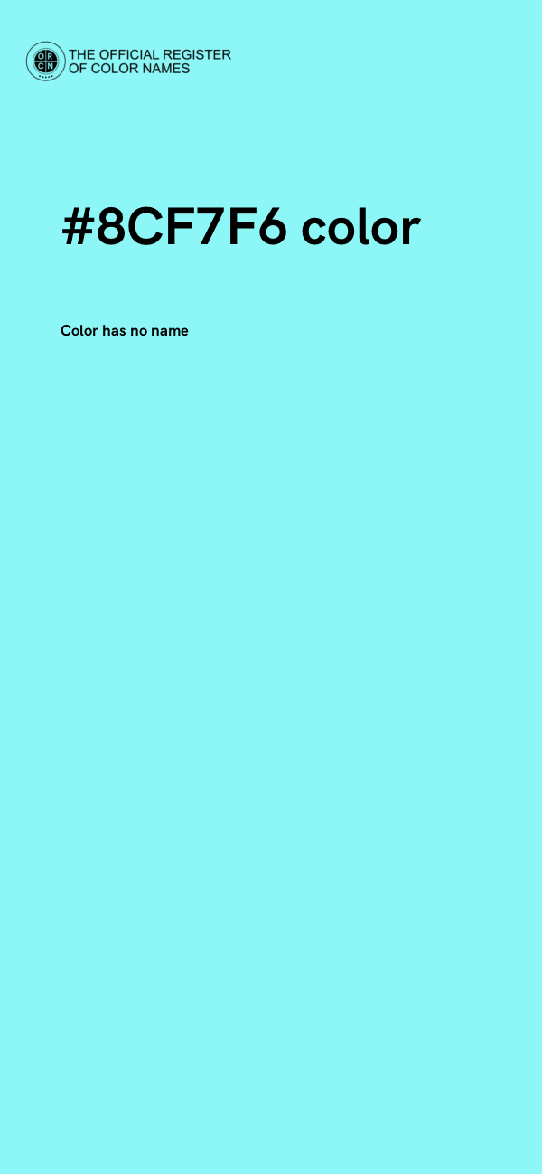 #8CF7F6 color image
