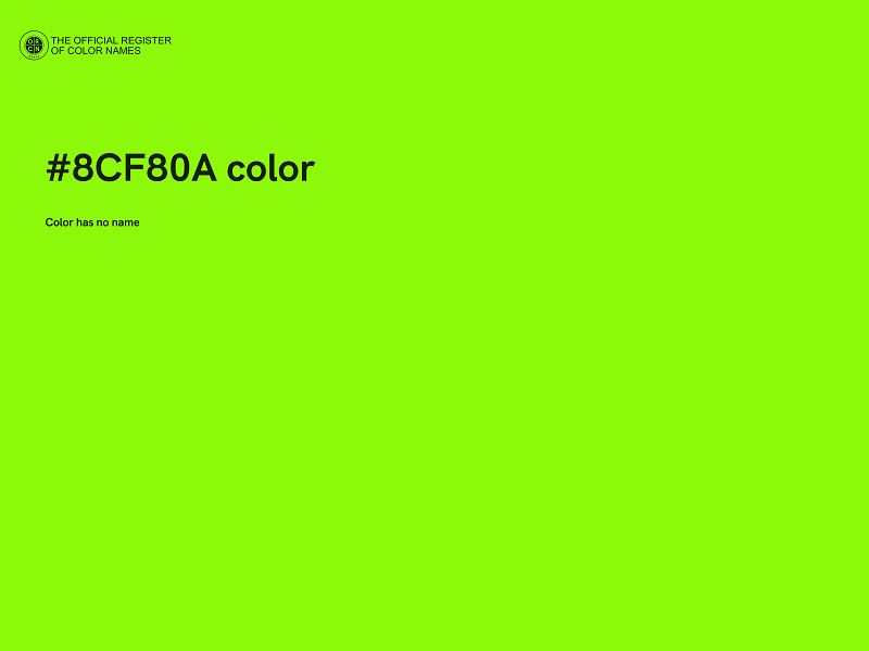 #8CF80A color image