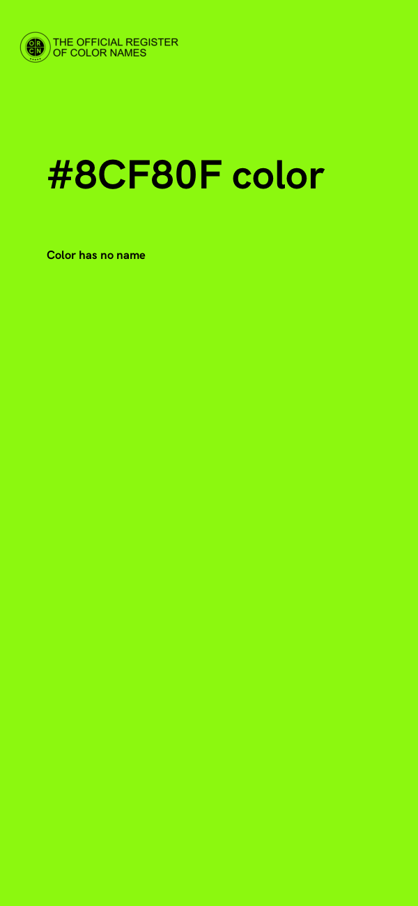 #8CF80F color image