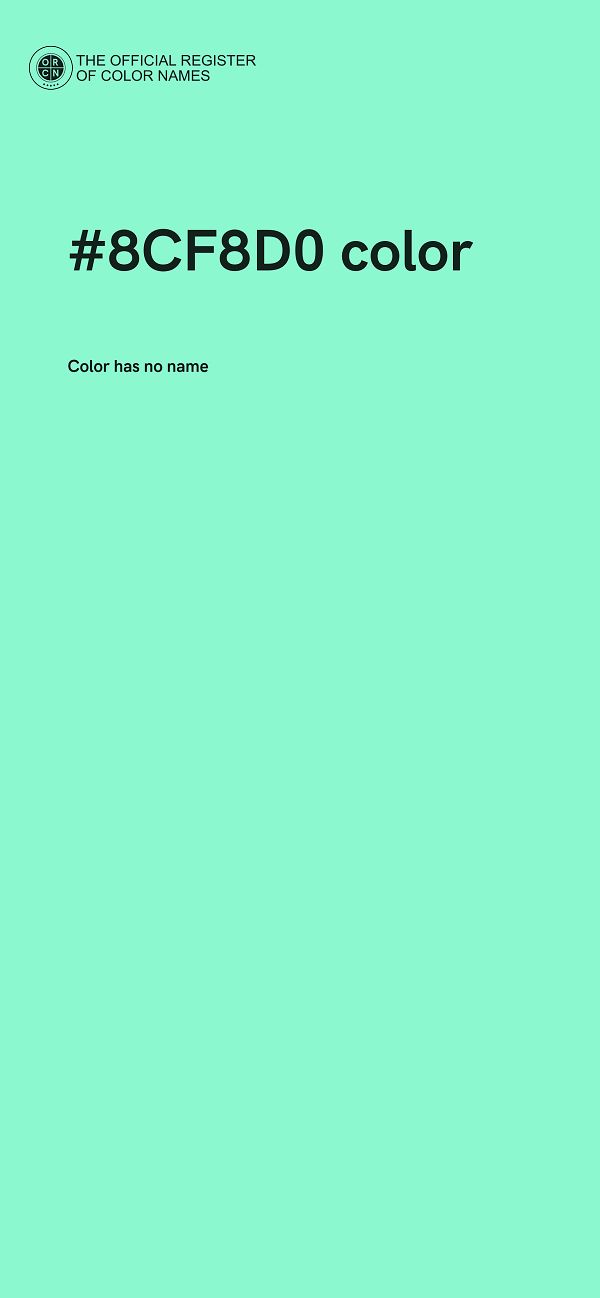 #8CF8D0 color image