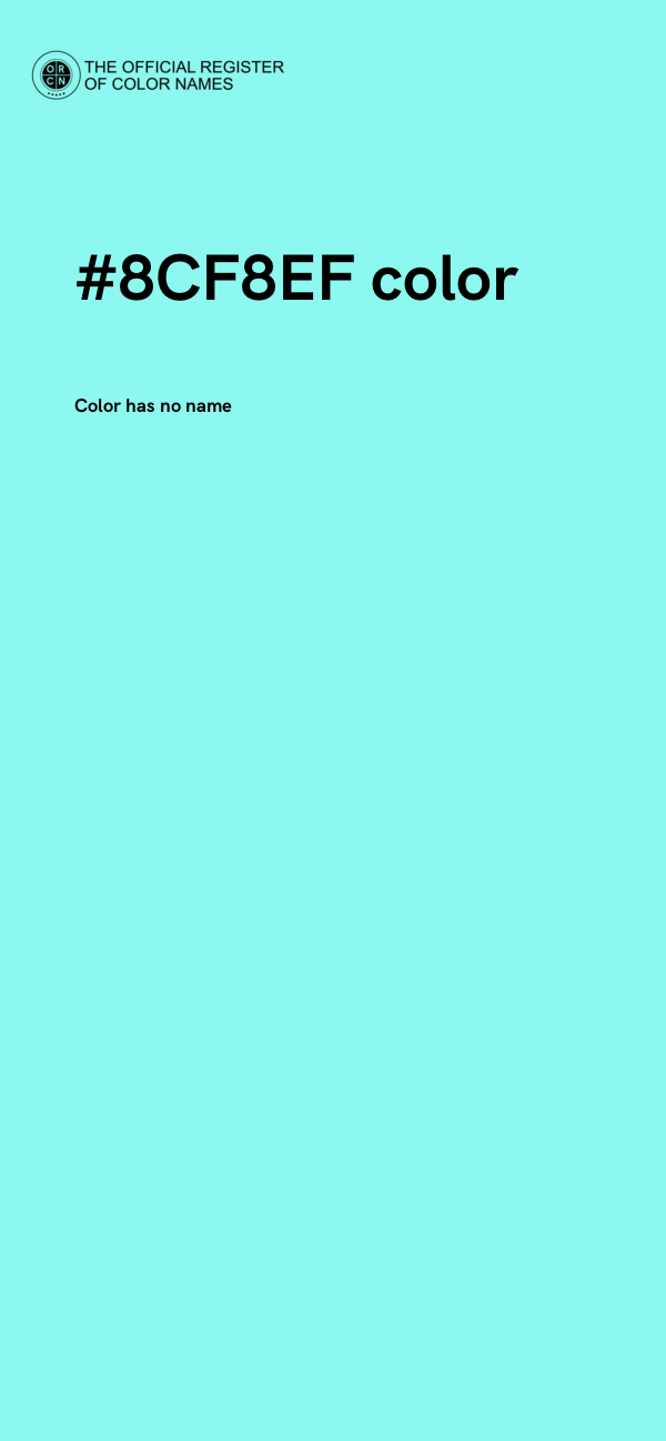 #8CF8EF color image