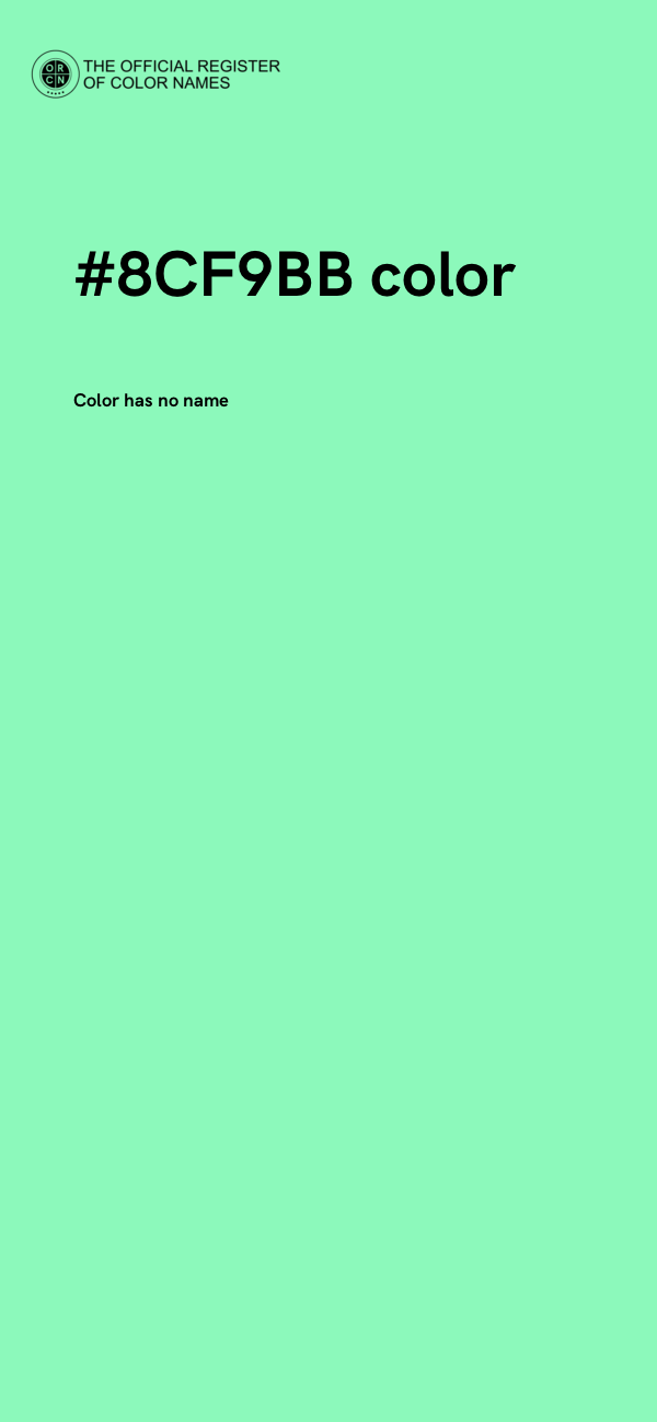 #8CF9BB color image