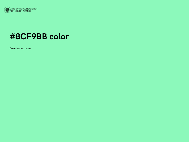 #8CF9BB color image