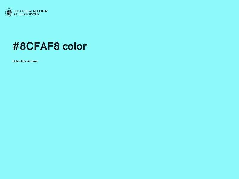 #8CFAF8 color image