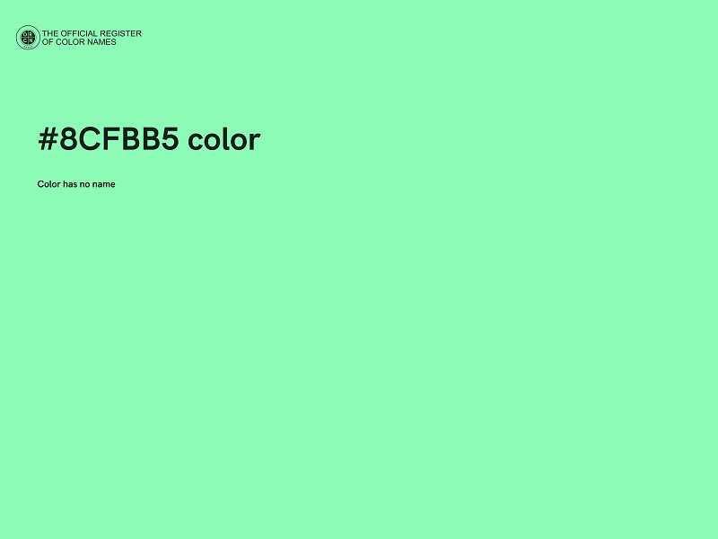 #8CFBB5 color image