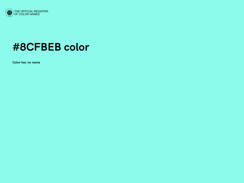 #8CFBEB color image