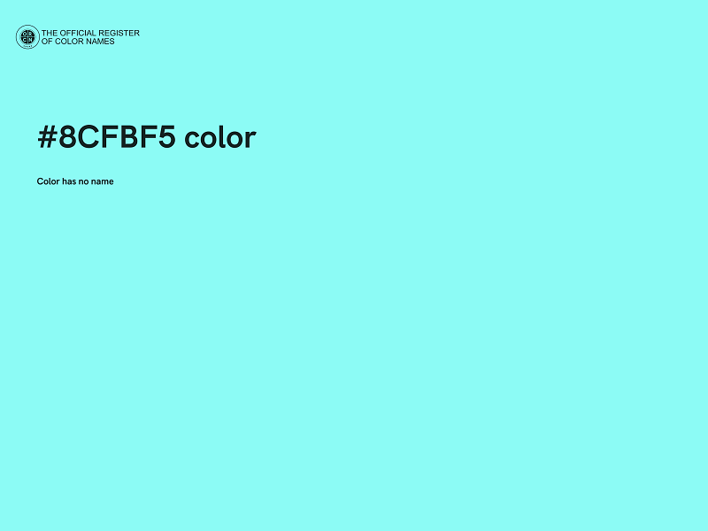 #8CFBF5 color image