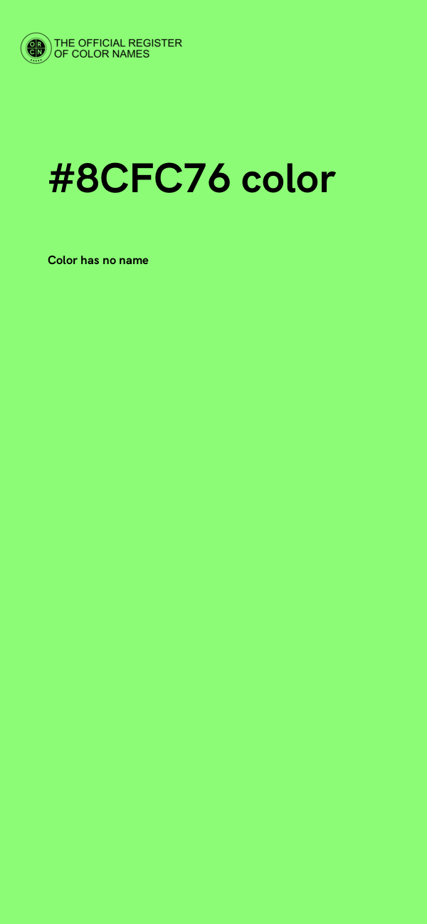 #8CFC76 color image