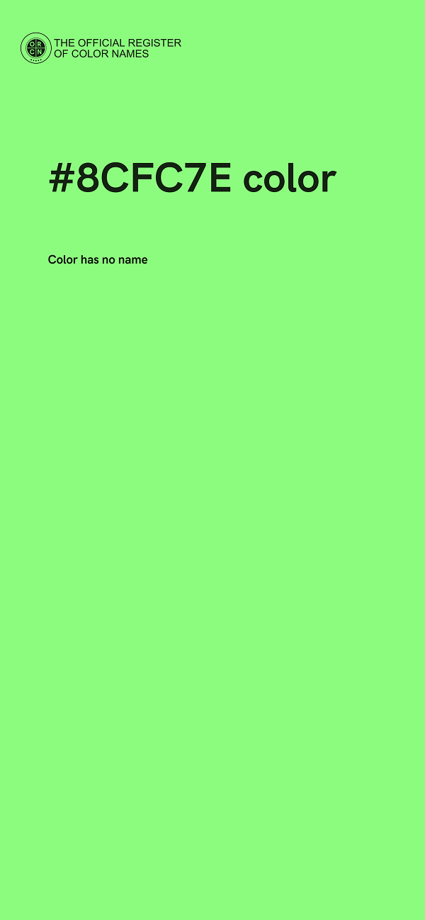 #8CFC7E color image