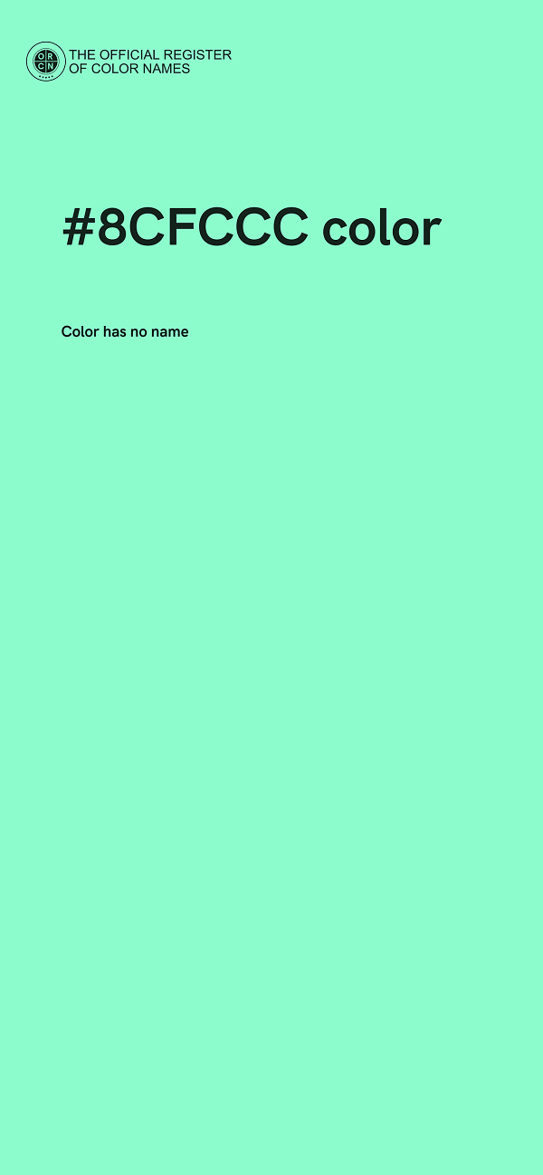 #8CFCCC color image