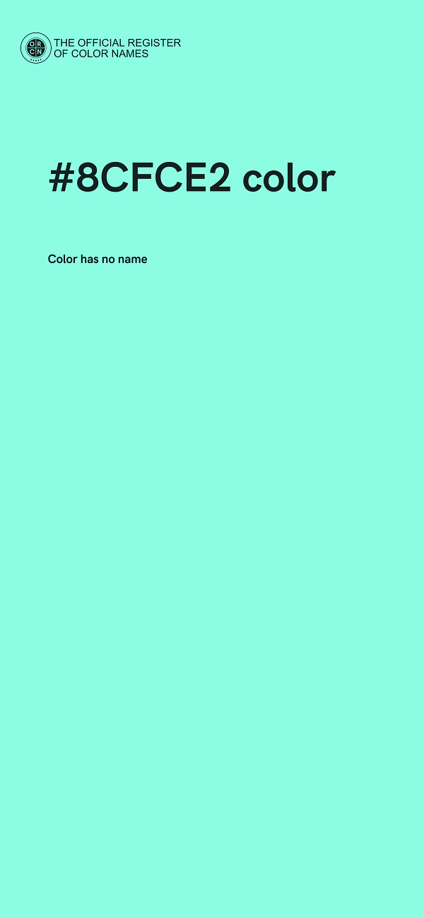 #8CFCE2 color image