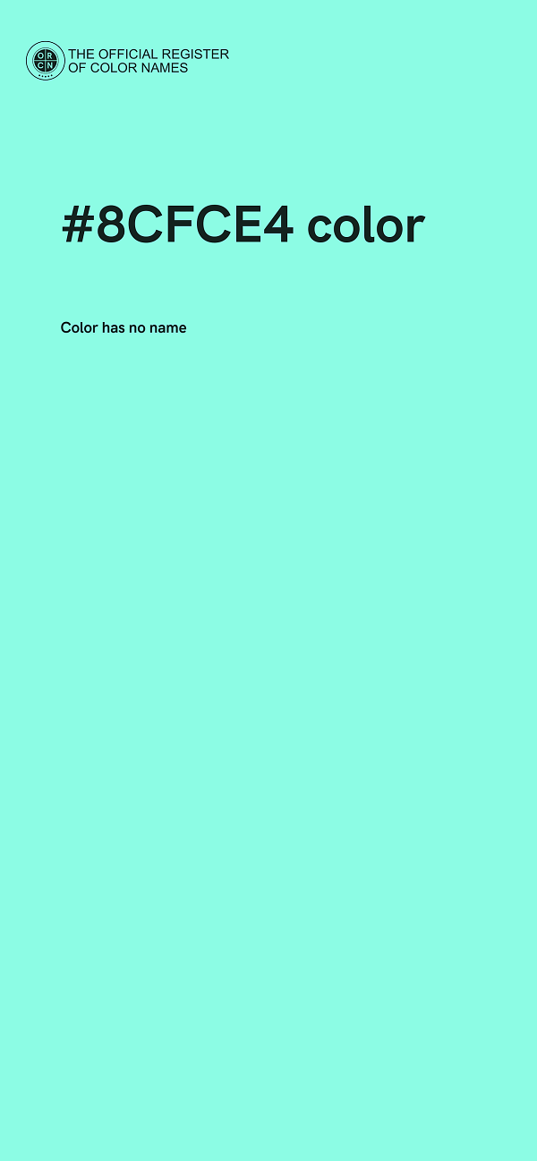 #8CFCE4 color image