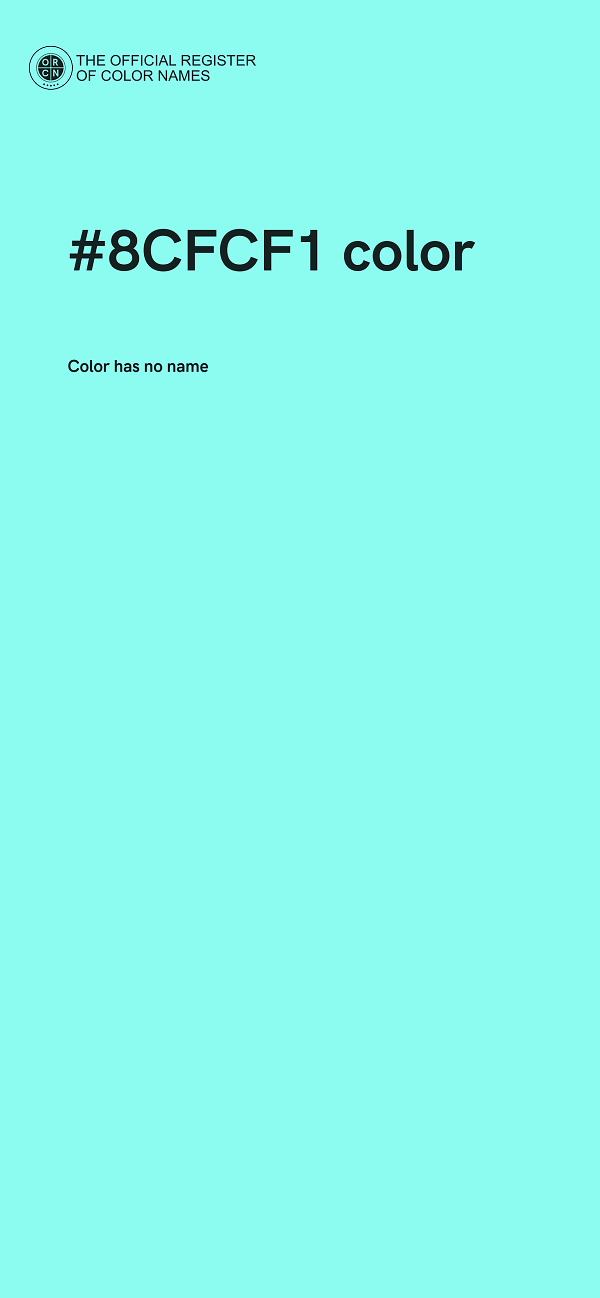 #8CFCF1 color image