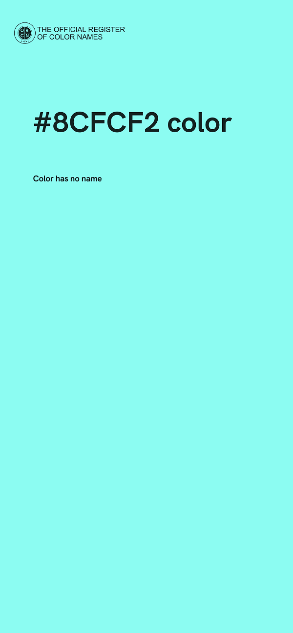 #8CFCF2 color image