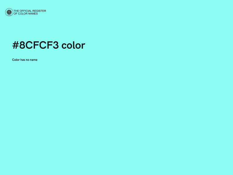 #8CFCF3 color image