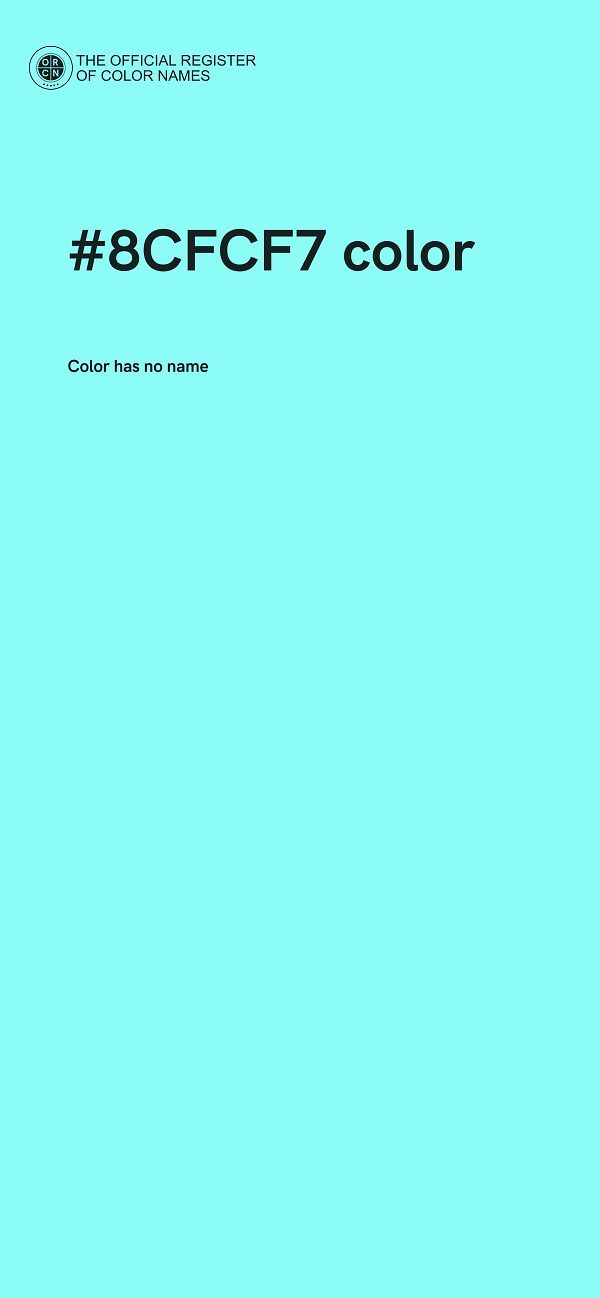 #8CFCF7 color image
