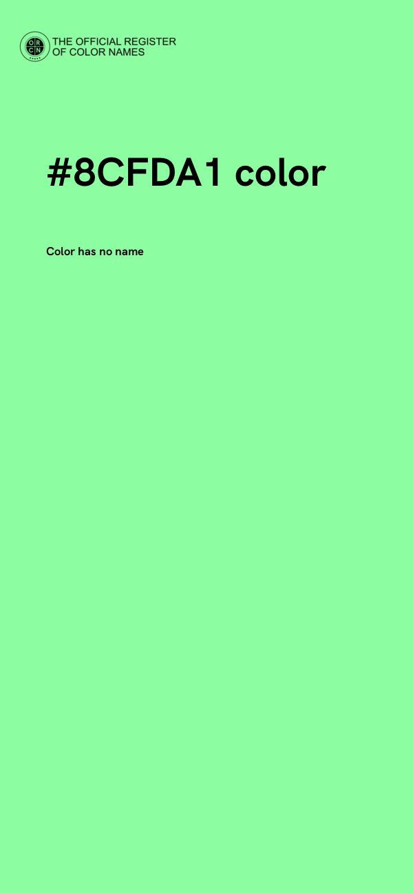 #8CFDA1 color image