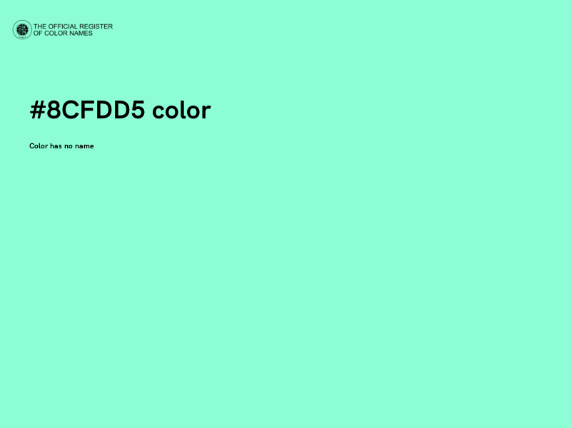 #8CFDD5 color image