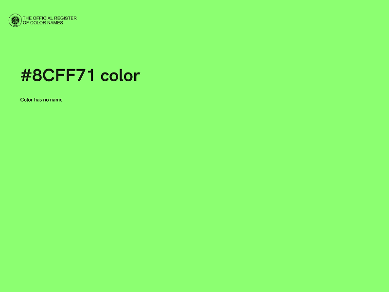 #8CFF71 color image