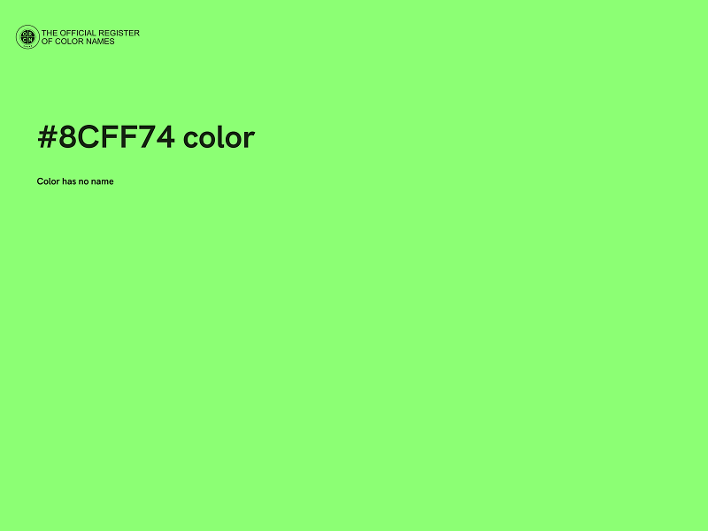 #8CFF74 color image