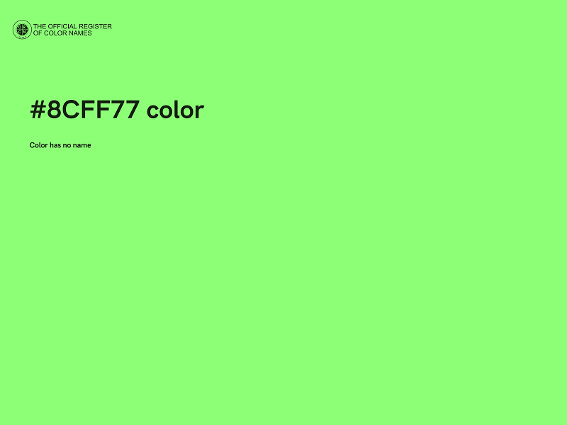 #8CFF77 color image