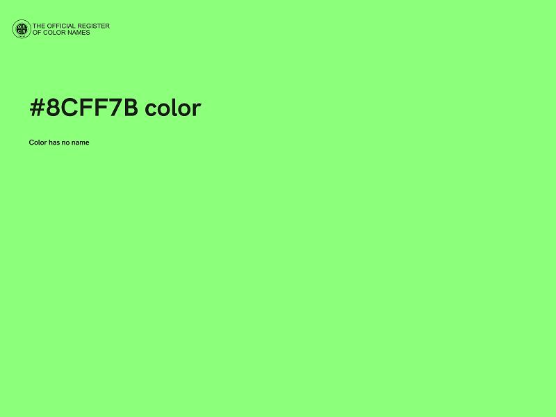 #8CFF7B color image